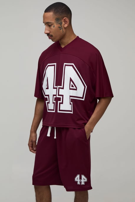 Oversized Boxy Mesh Batwing 44 Hockey Top and Short Set - Image 1