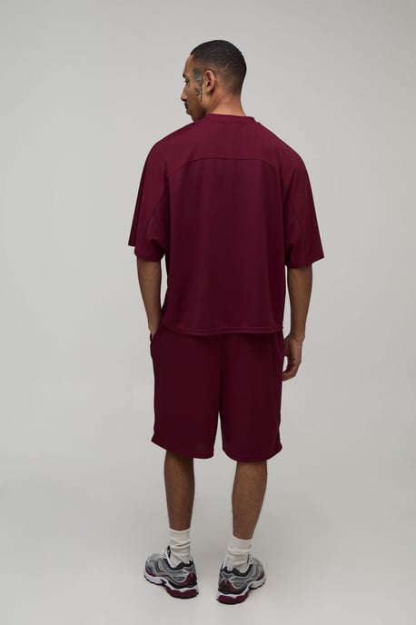 Oversized Boxy Mesh Batwing 44 Hockey Top and Short Set - Image 2