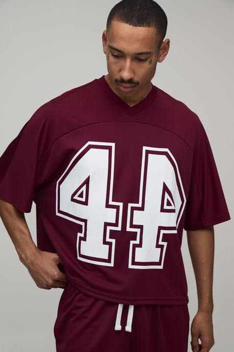 Oversized Boxy Mesh Batwing 44 Hockey Top and Short Set - Image 3