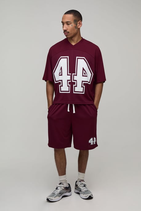 Oversized Boxy Mesh Batwing 44 Hockey Top and Short Set - Image 4