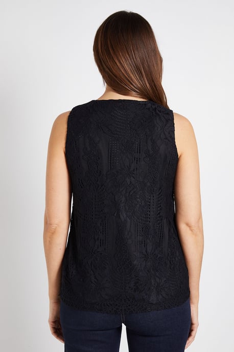 Lace Pleat Detail Sleeveless Cami Top - Image 3