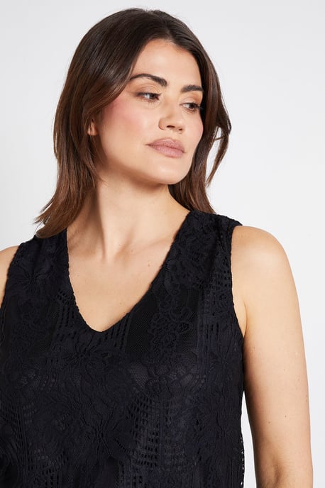 Lace Pleat Detail Sleeveless Cami Top - Image 4
