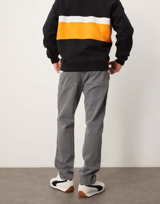 Abercrombie & Fitch rak benbyxa i grått - Image 4