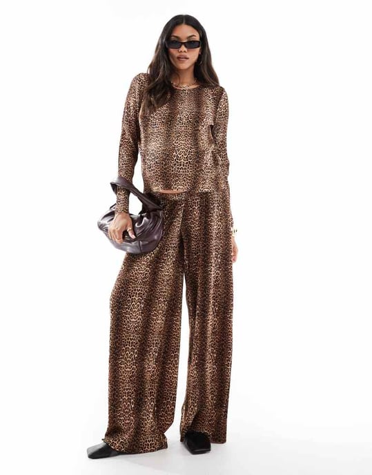 Mamalicious graviditet plisserad topp set i leopardmönster - MULTIFÄRGAD - Image 3