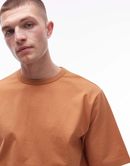 ARKET tung jerseyt-shirt oversized i orange - Image 1