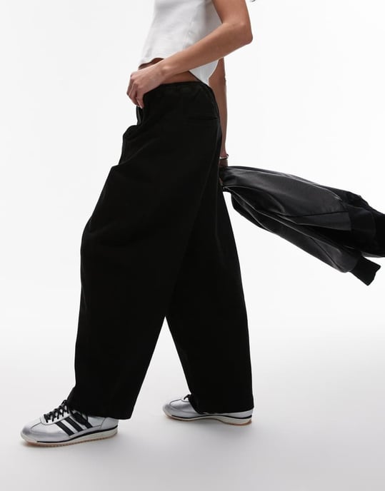 Topshop dragskoryxa rena byxor i svart - Image 4