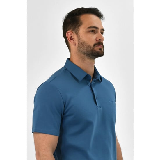 Vercate Strijkvrij poloshirt royal blue - Image 3