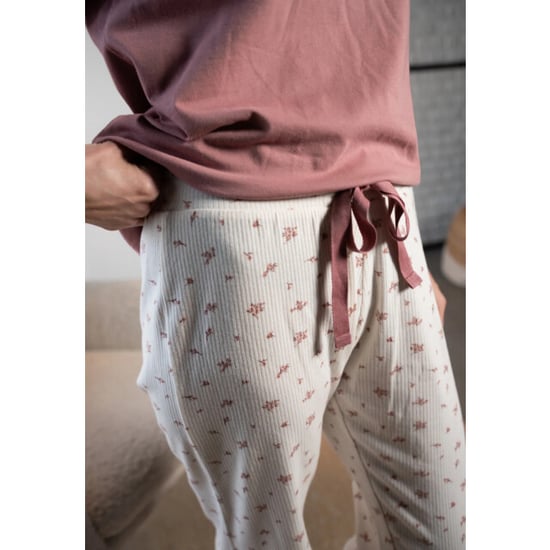 By Louise Dames pyjama set lang driekwart mouw oudroze/wit gebloemd - Image 3