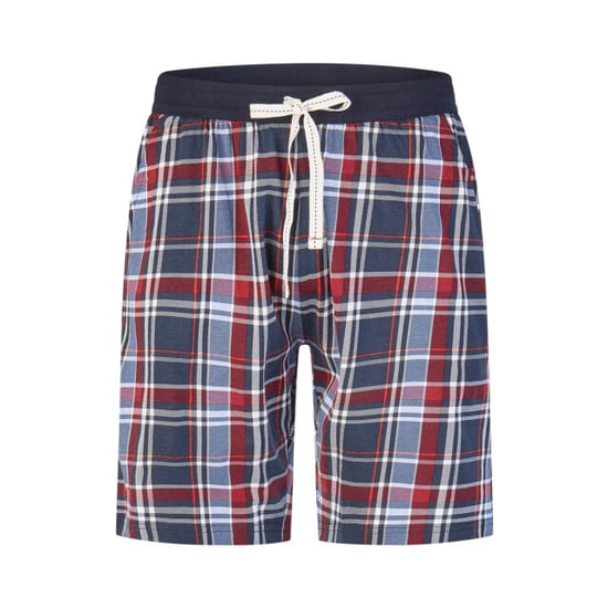 Phil & Co Heren shortama korte pyjama set blauw/rood geruit - Image 3