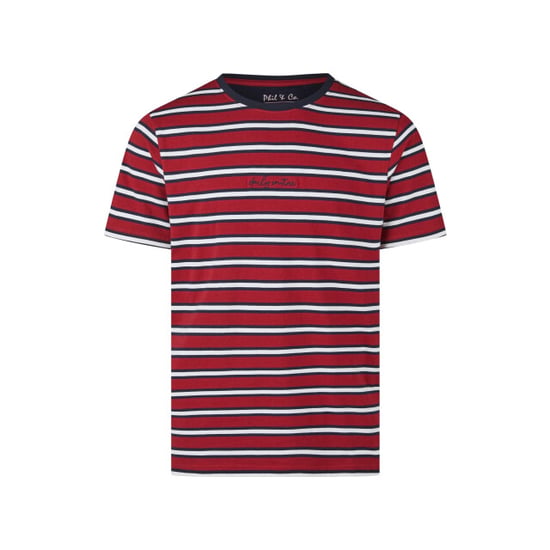 Phil & Co Heren shortama korte pyjama set rood/donkerblauw gestreept - Image 3