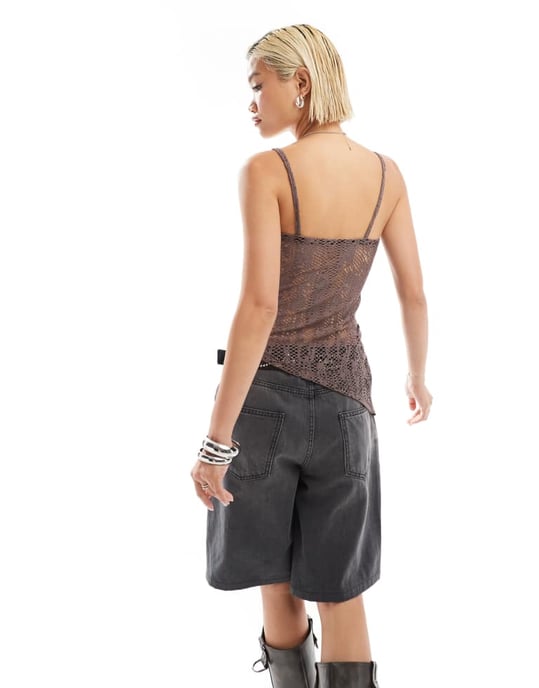COLLUSION asymmetrisk bandeau topp i spets - Image 3