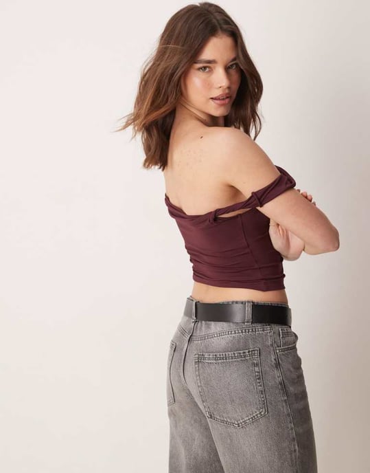 ASOS DESIGN snurrbandstopp i plommon - Image 2