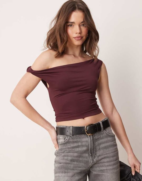 ASOS DESIGN snurrbandstopp i plommon - Image 3