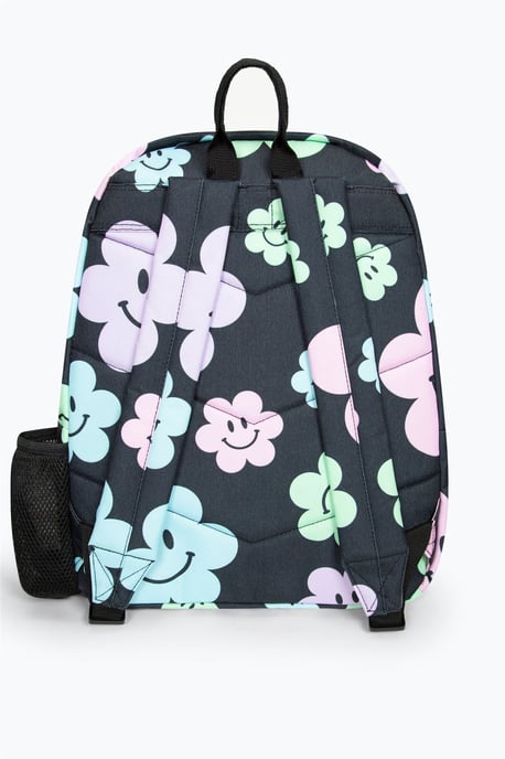 Hype Iconic Girl's Black Happy Flower Backpack - Image 3