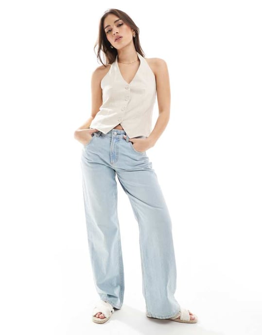 Hollister halterneck midjekappa i havre - Image 4