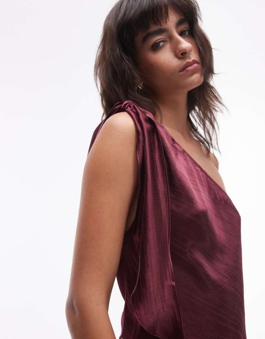 Topshop knut-en-axel topp i bordeaux - Image 3