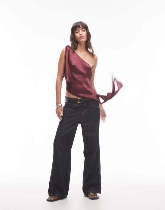 Topshop knut-en-axel topp i bordeaux - Image 4