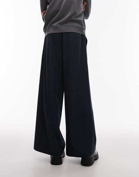Topman pull on trousers in check print - Image 2