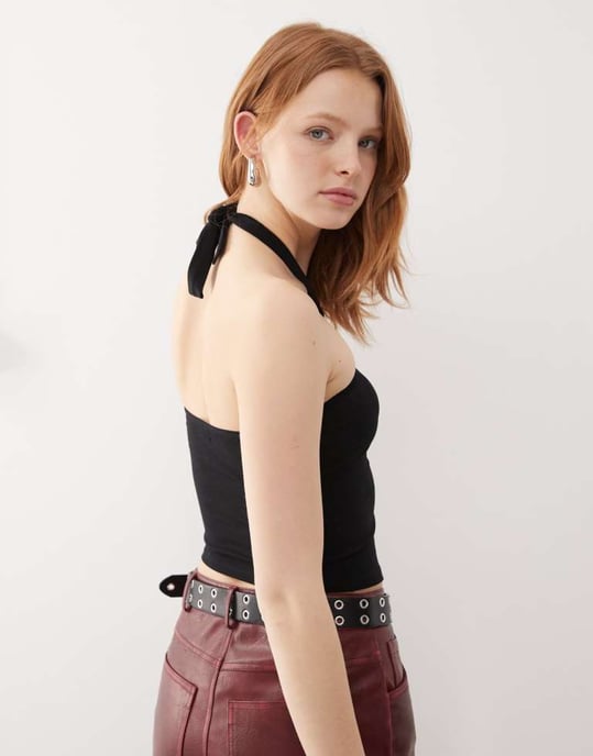 Motel johanah halter top in black - Image 3