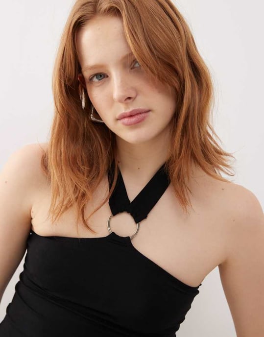 Motel johanah halter top in black - Image 4