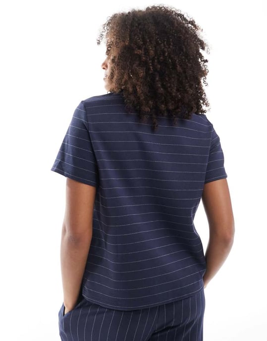 AWARE boxy t-shirt set i marinrandig - Image 4