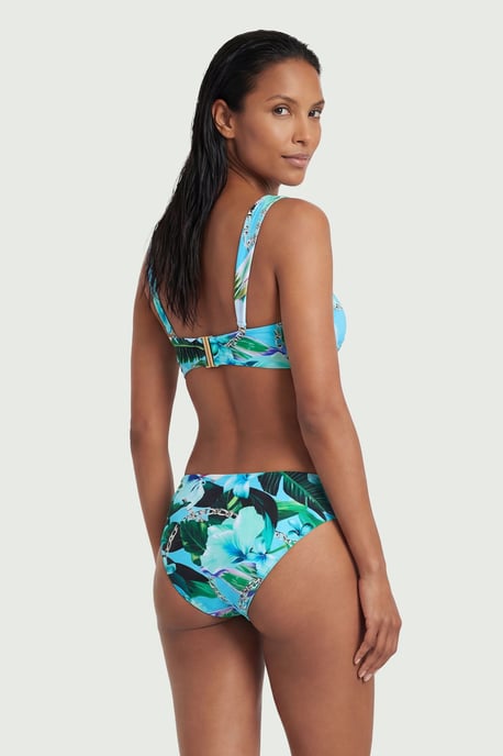 Chain Print Metal Trim Detail Bikini Bottoms - Image 3