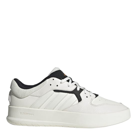 Men's adidas Court 24 Shoes in White/Orange - Image 1
