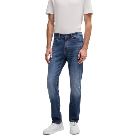Men's Boss Slim Fit Five Pocket Jeans in Navy 419 - Image 1