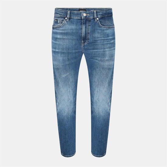Men's Boss Delaware Slim Fit Five Pocket Jeans in Bright Blue - Image 1