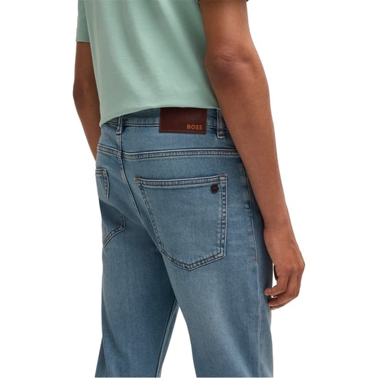 Men's Boss Delaware Slim Fit Jeans, Modern Silhouette in Bright Blue 430 - Image 4