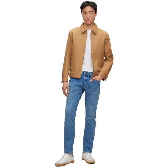Men's Boss Five Pocket Design Slim Fit Jeans in Turquoise/Aqua - Image 5