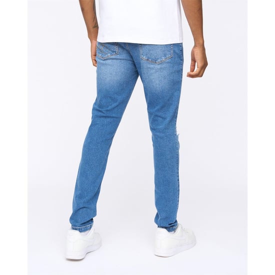 Men's SikSilk Roke Skinny in Heavy Wash Blue - Image 2