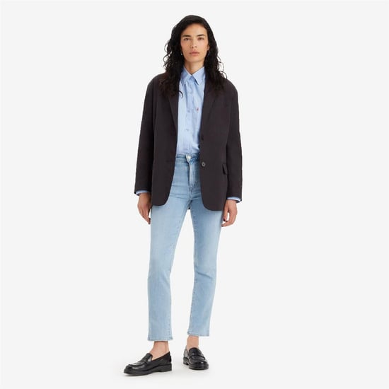 Women's Levis High Rise Straight Leg Jeans in Soho Azure Mood - Image 2