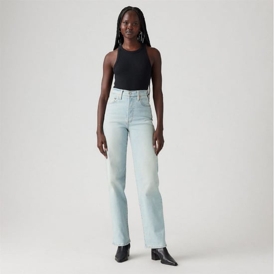 Women's Levis Ribcage High Rise Straight Leg Jeans in All Alone - Image 2