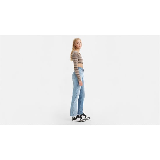 Women's Levis 501 Original Two Tone Jeans in Two Tone Indigo - Image 4