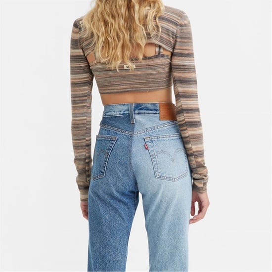 Women's Levis 501 Original Two Tone Jeans in Two Tone Indigo - Image 5