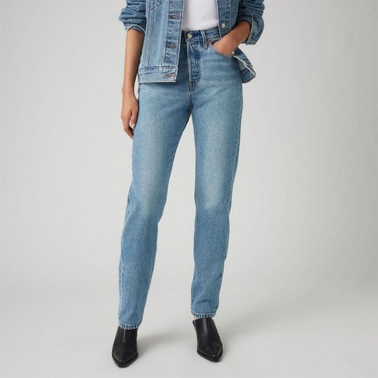 Women's Levis 501 Straight Leg Five Pocket Jeans in Switch Stitch - Image 2