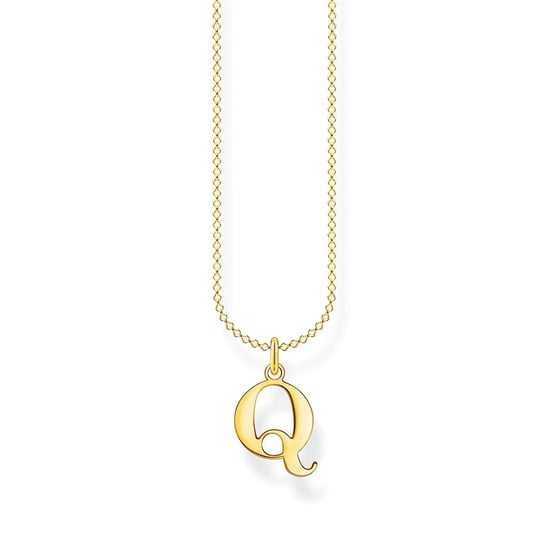 Accessories Thomas Sabo Chain Necklace with Lettering Charm in Gold Colour - Image 1