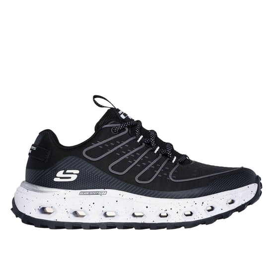 Women's Skechers Step At Slip On Trainers in Black/White - Image 3