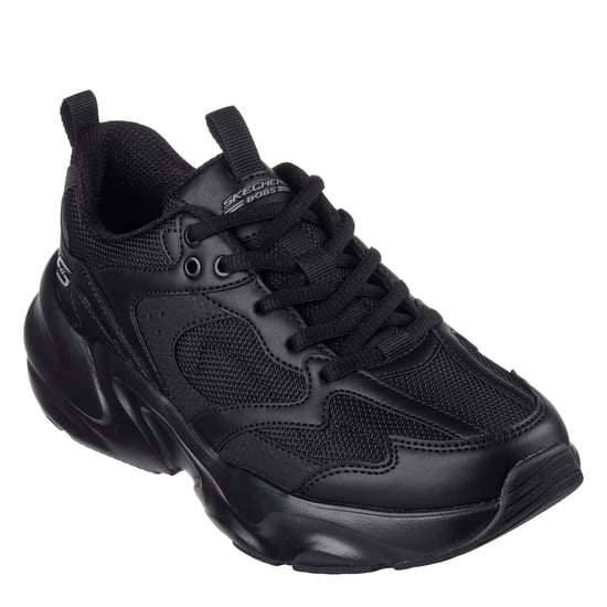 Women's Skechers Bobsbamina2 Casual Low Top Trainers in Black/Black - Image 1
