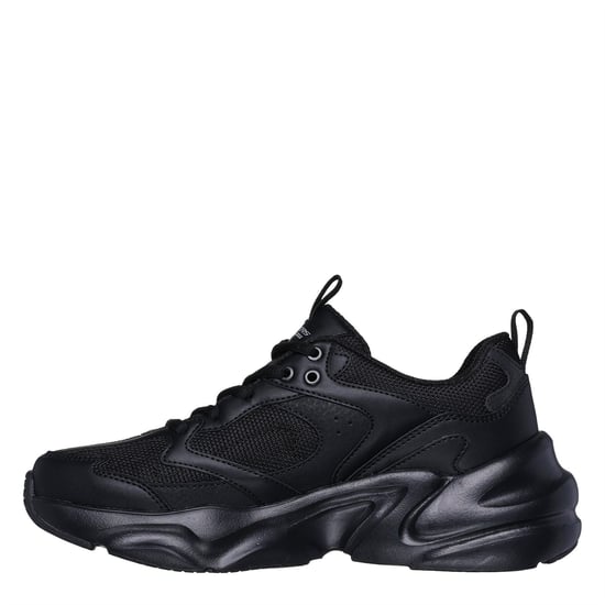 Women's Skechers Bobsbamina2 Casual Low Top Trainers in Black/Black - Image 2