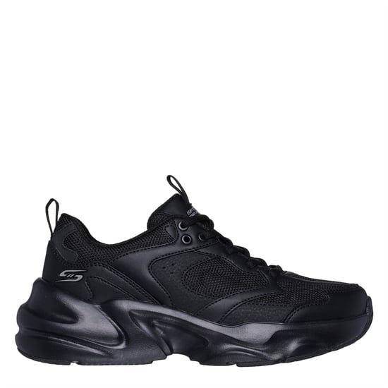Women's Skechers Bobsbamina2 Casual Low Top Trainers in Black/Black - Image 3