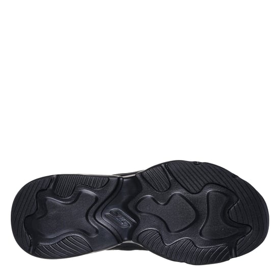 Women's Skechers Bobsbamina2 Casual Low Top Trainers in Black/Black - Image 4