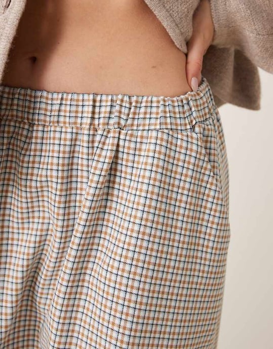Miss Selfridge midi kjol i rutigt mönster - Image 3