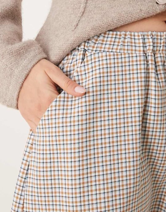 Miss Selfridge midi kjol i rutigt mönster - Image 4