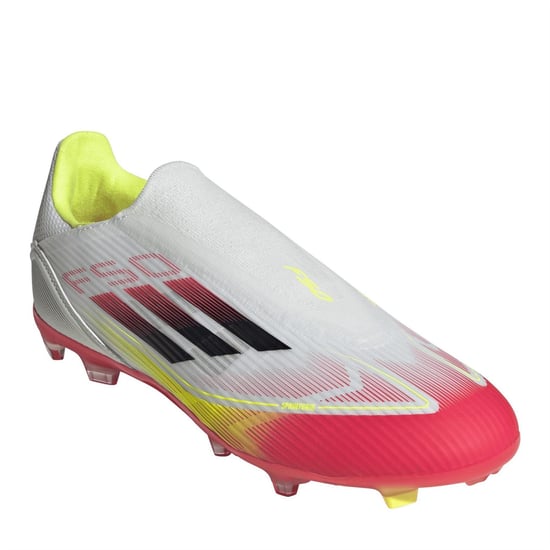 Men's adidas League Laceless Firm Ground Football Boots in .Ftwr White - Image 4