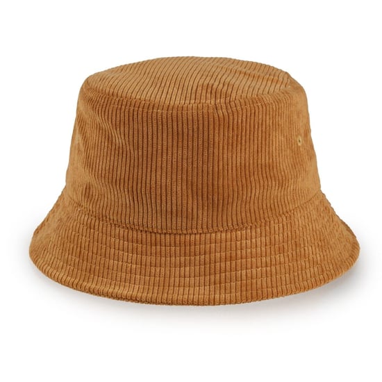 Accessories Spiral Wordmark Ribbed Cord Effect Bucket Hat in Cord Tan - Image 2
