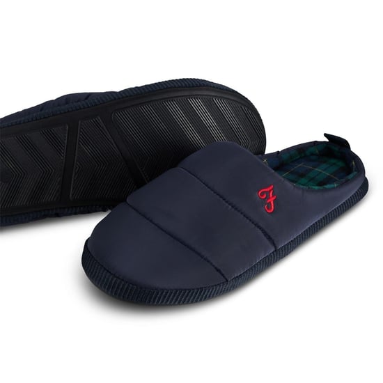 Men's Farah Slippers Tommer in Navy - Image 1