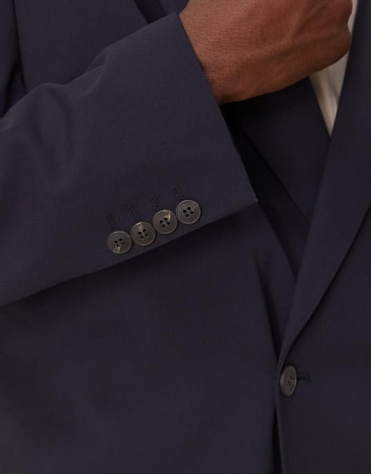 Utvald Liam regular fit blazer i marinblå - Image 2