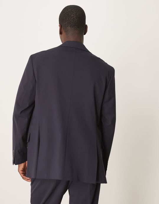 Utvald Liam regular fit blazer i marinblå - Image 4